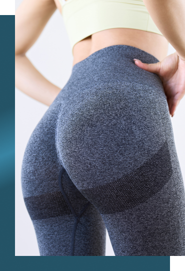 ジムでトレーニングを続けた女性のヒップライン