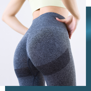 ジムでトレーニングを続けた女性のヒップライン